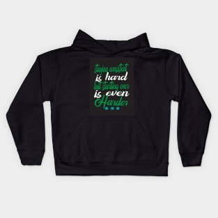 typography t-shirt design Kids Hoodie